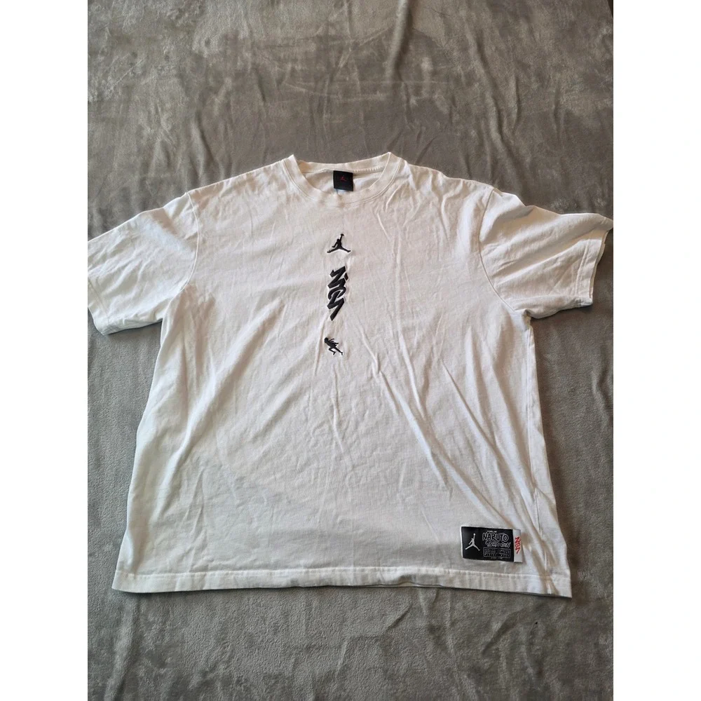 Jordan X Naruto Shippuden Shirt Mens XXL White Graphic Tee Zion Williamson Anime